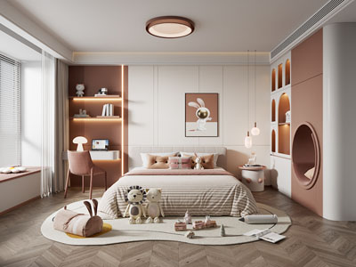 现代卧室 儿童房 公主房