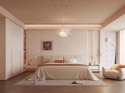 现代奶油风卧室