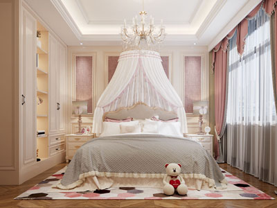 简欧卧室 儿童房 公主房