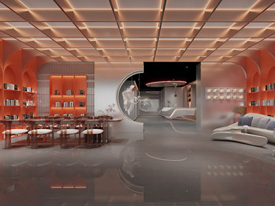 现代大堂前台接待