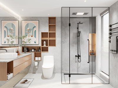 现代卫浴间 洗手间