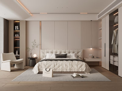 现代奶油风卧室