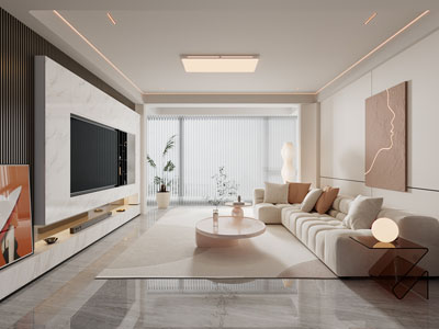 现代奶油风客厅