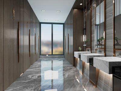 现代公共卫生间 洗手间