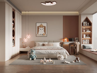 现代卧室 儿童房 男孩房