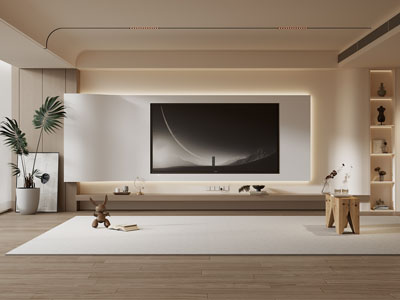 现代客厅电视背景墙3d模型 现代客厅电视背景墙