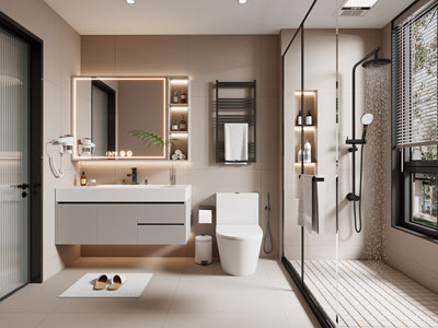 现代卫浴间 洗手间