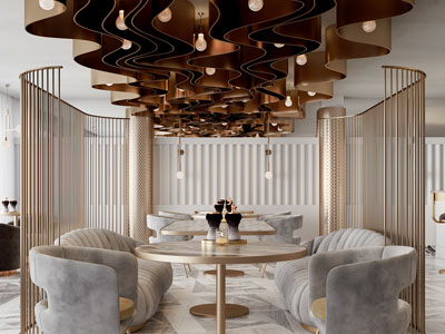现代轻奢饭店餐馆