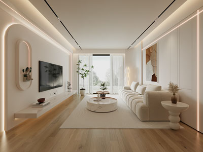 现代奶油风客厅