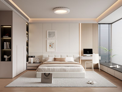 现代奶油风卧室