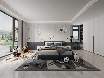 现代卧室 儿童房 男孩房