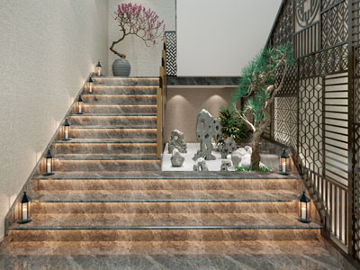 新中式楼梯间