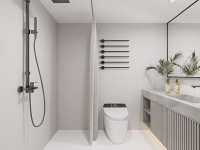 现代奶油风卫浴间 洗手间