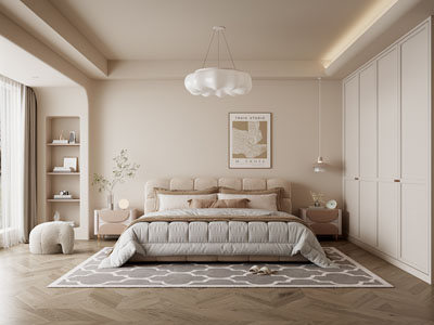 侘寂风奶油风卧室