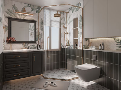 法式轻奢卫浴间 洗手间