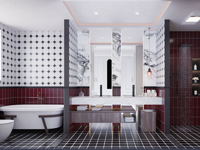 现代卫浴间 洗手间