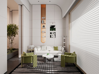 现代别墅挑高客厅