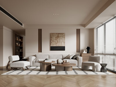 现代中古风客厅