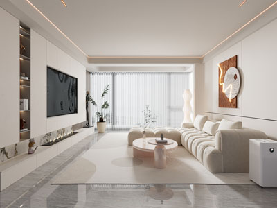 现代奶油风客厅