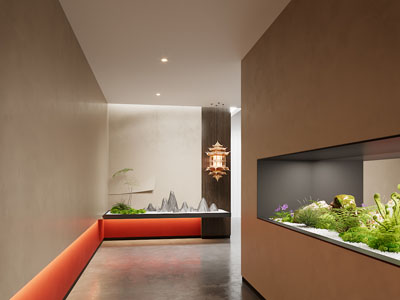 新中式酒店走廊过道