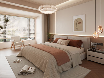 现代奶油风卧室