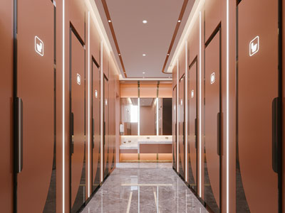 现代公共卫生间 洗手间