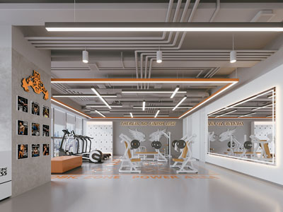 工业风loft健身房