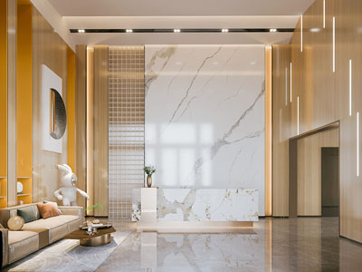 现代大堂前台接待