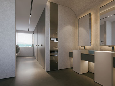 现代公共卫生间 洗手间