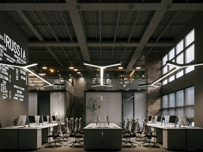 工业风loft公共办公区