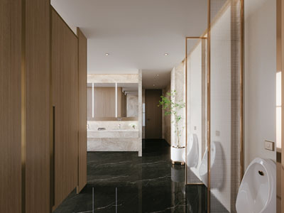 现代公共卫生间 洗手间