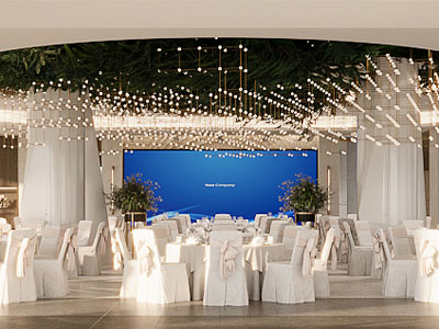 现代酒店婚庆大厅 宴客厅 就餐区