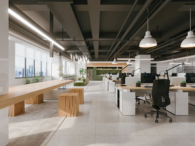 工业风loft公共办公区