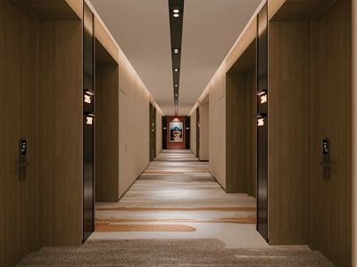 现代酒店过道 走廊