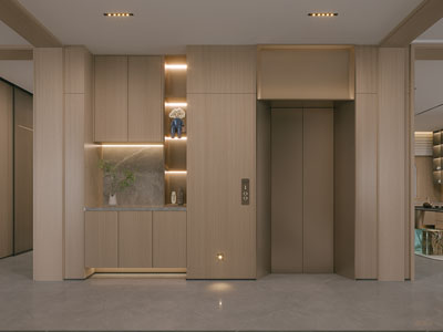 现代电梯间