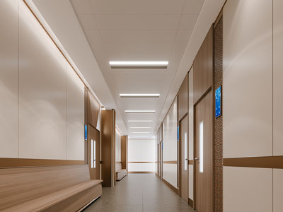 现代医院走廊 过道