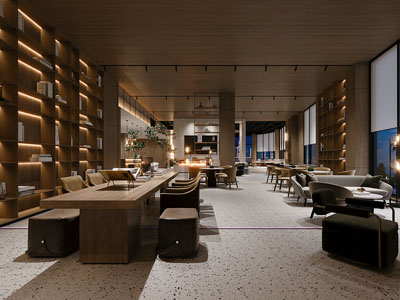 中古风阅览室 图书馆 书吧