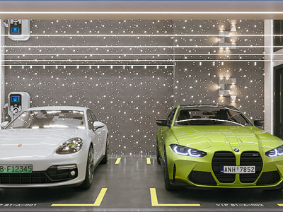 现代室内停车场