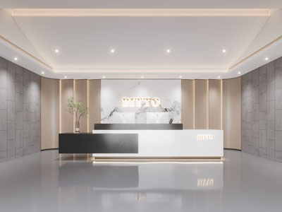 现代公司大堂前台接待