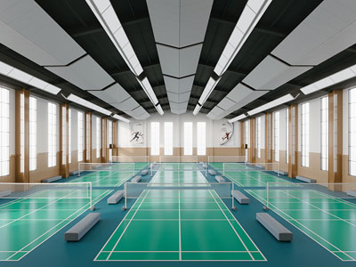 现代羽毛球馆 体育馆