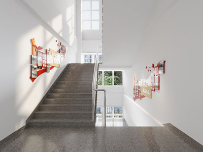 现代办公楼梯间