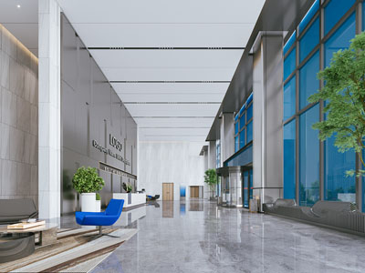 现代酒店大堂前台接待