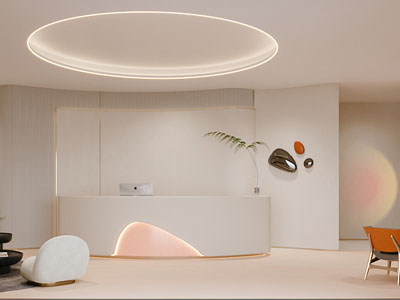 现代大堂前台接待