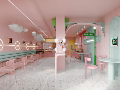 现代轻奢面包烘焙甜品店3d模型 现代轻奢面包烘焙甜品店