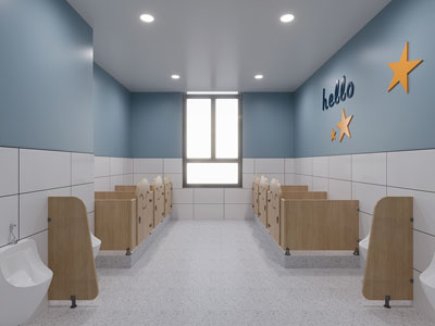 现代幼儿园卫生间