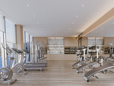 现代健身房3d模型 现代健身房