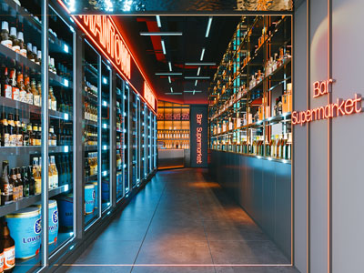 后现代酒吧过道 走廊