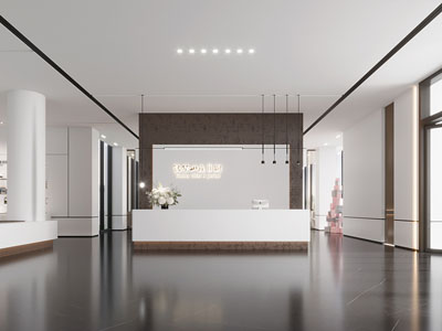 现代大堂前台接待