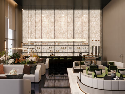 现代饭店餐馆就餐区