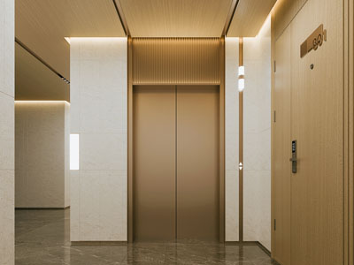 现代电梯间